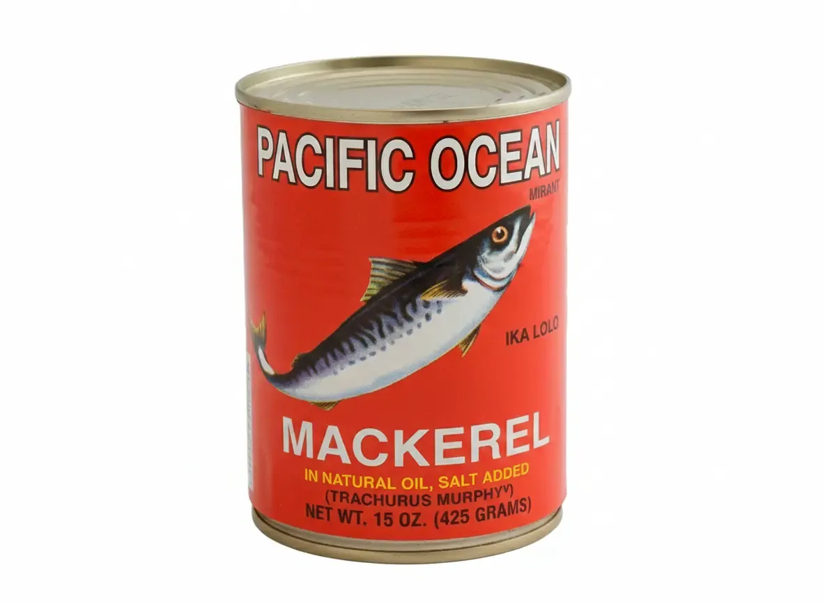Can of Pacific Ocean Mackerel in Natural Oil